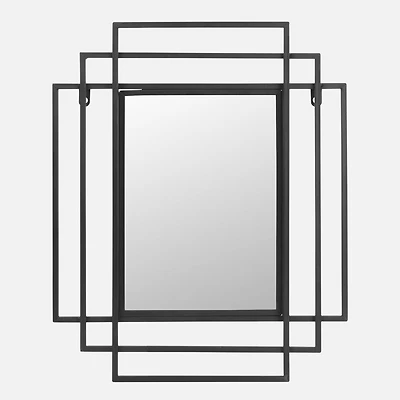 Rectangular with trim Mirror - Black