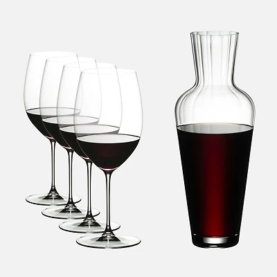 Riedel Veritas Verres à vin et carafe Mosel, ensemble de 5