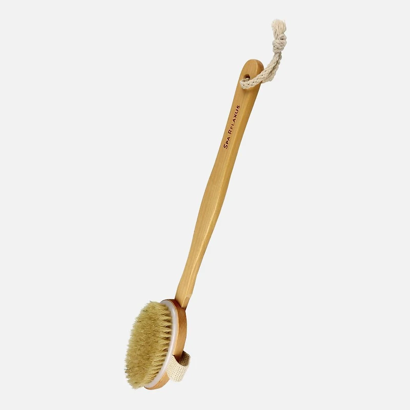 Bath Brush with Boar Bristles, 18"
