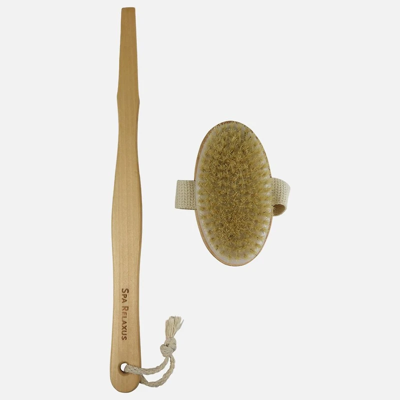 Bath Brush with Boar Bristles, 18"