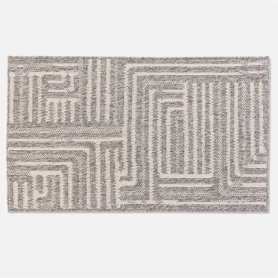 Revol Wool Look Geometric Design - Charcoal