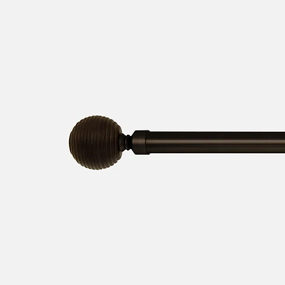 Vivendi Ribbed Ball Curtain Rod