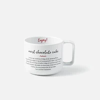 Tasse Ricardo avec recette de gâteau au chocolat