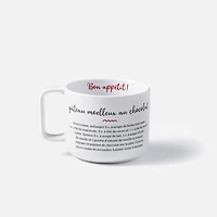 Tasse Ricardo avec recette de gâteau au chocolat