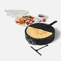 Ricardo Electric Crepe Maker Non-Stick Surface, 12” 
