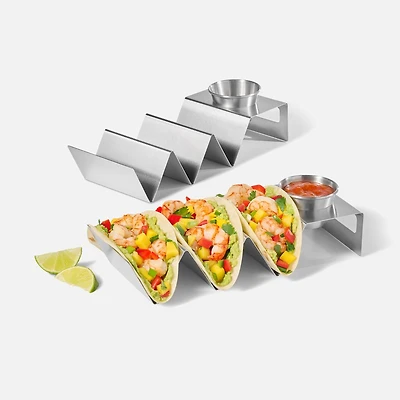 Ricardo Supports à tacos en acier inoxydable, ensemble de 2