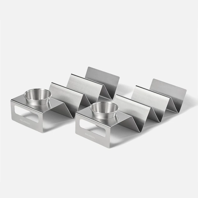 Ricardo Stainless Steel Taco Holders, Set of 2