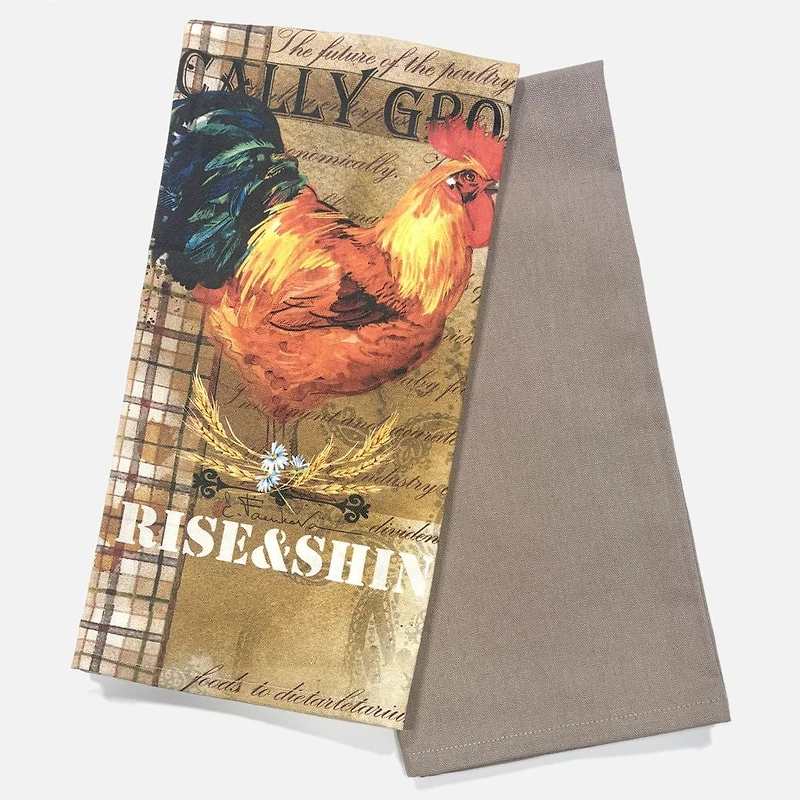 Rise & Shine Tea Towel, Set of 2
