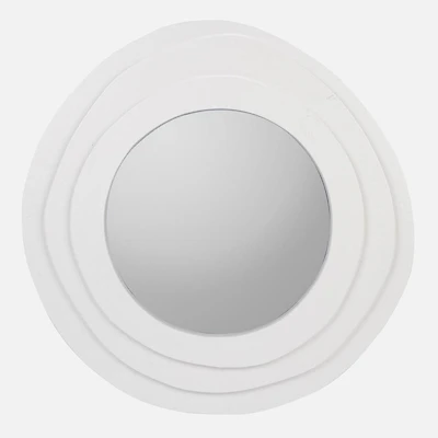 Round Triple Trim Mirror - White