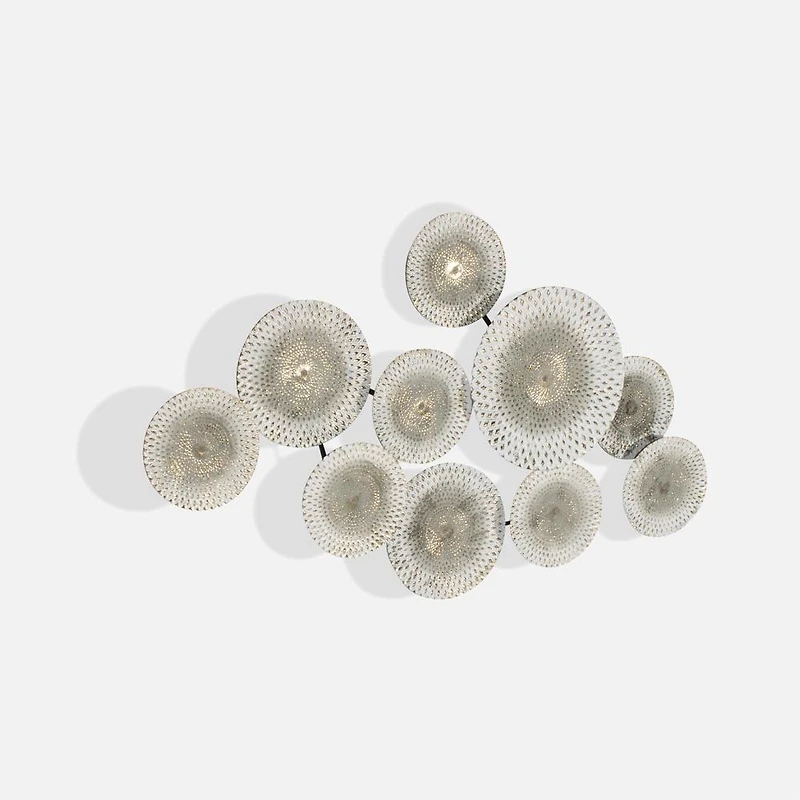 Rosalynn Floral Wall decor, White and Gold