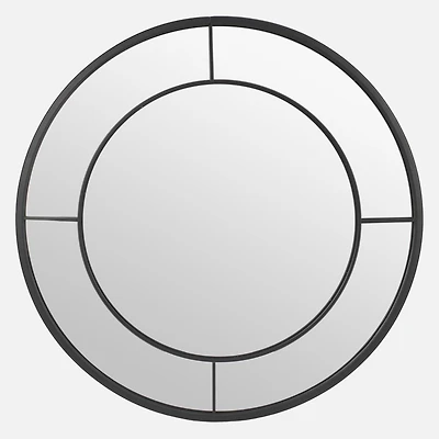 Round with Black Trim Mirror