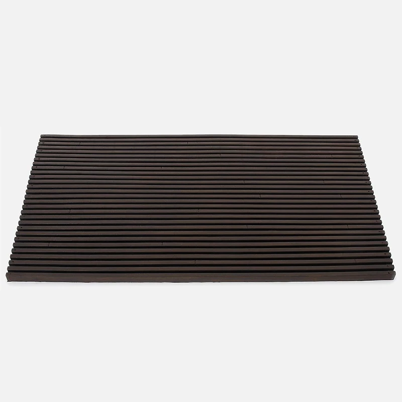 Slat Rubber Doormat - Brown