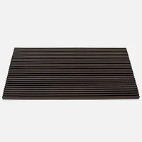 Slat Rubber Doormat - Brown