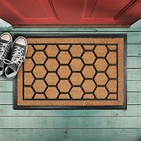 Hexagon Rubber and Coir Mat
