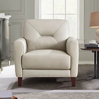 Mavis Leather Chair - Vanilla