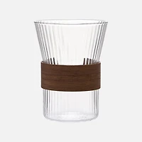 S&Co Luma Verres avec accent en bois, ensemble de 4
