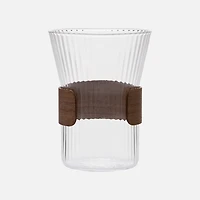S&Co Luma Verres avec accent en bois, ensemble de 4
