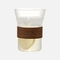 S&Co Luma Verres avec accent en bois, ensemble de 4