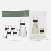 S&Co Luma Verres avec accent en bois, ensemble de 4