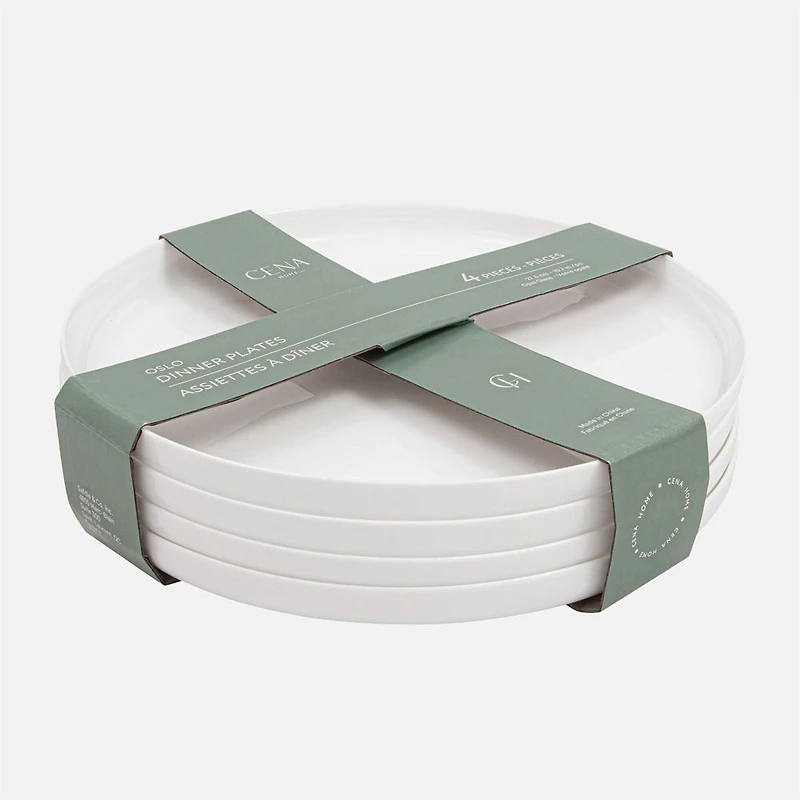 Oslo assiettes à dîner, Ensemble de 4 