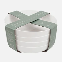 S&Co Oslo Opal Glass bols, Ensemble de 4