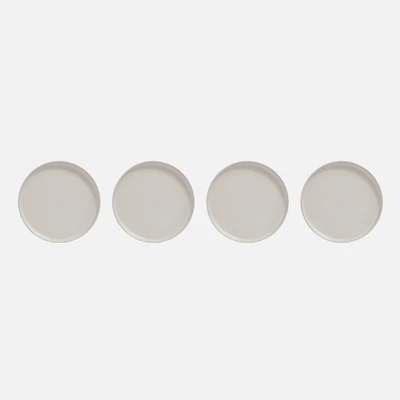 S&Co Gaia Assiettes à dîner, ensemble de 4 - Blanc cassé