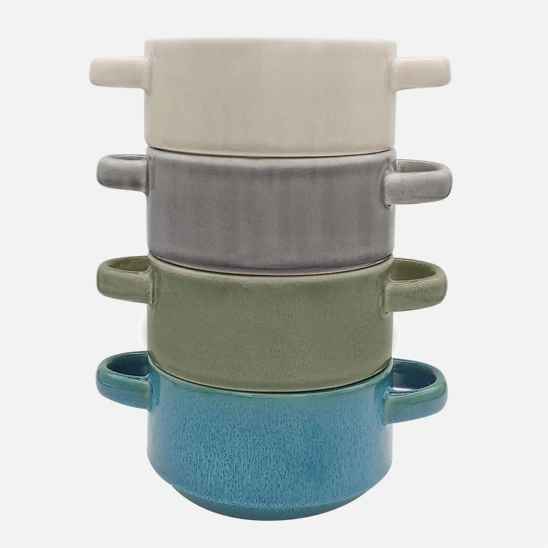 Stackable Stoneware Bowl - Assorted Colours