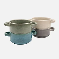 Stackable Stoneware Bowl - Assorted Colours