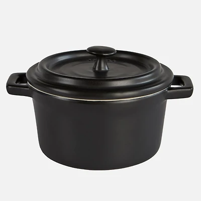 Vintage Round Cocotte, 320 ml - Matte Black