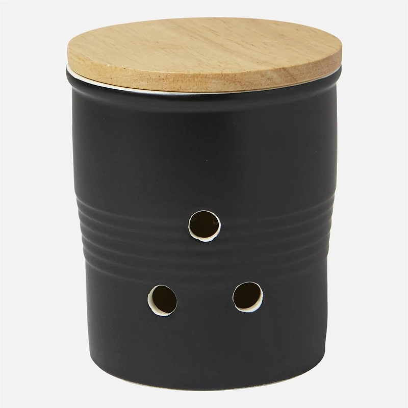 Vintage Garlic Keeper - Matte Black