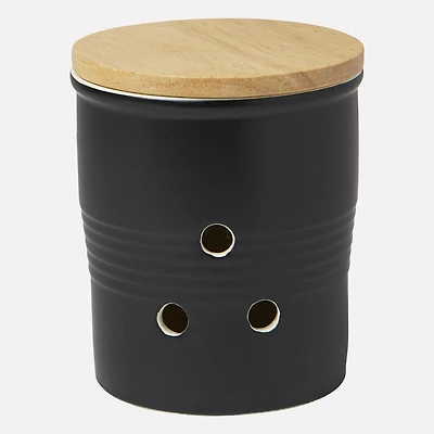Vintage Garlic Keeper - Matte Black