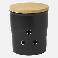 Vintage Garlic Keeper - Matte Black