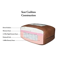 Uptown Leather Loveseat - Chestnut