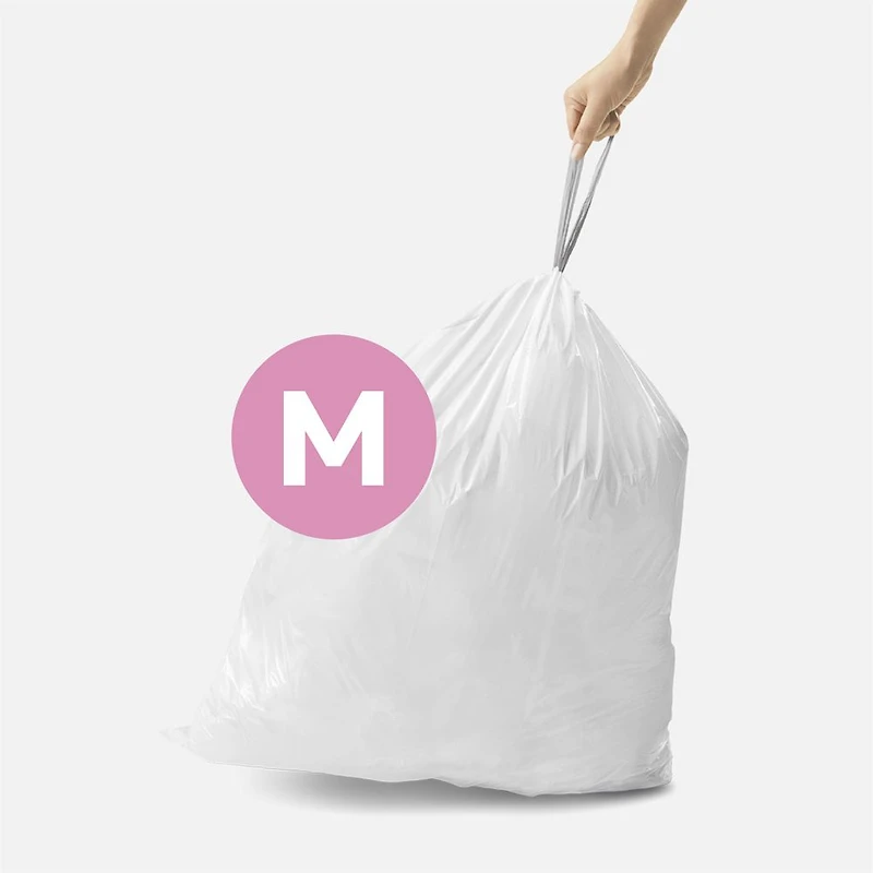 Doublures pour poubelle sur mesure - Blanc, Code M, 3 paquets de20