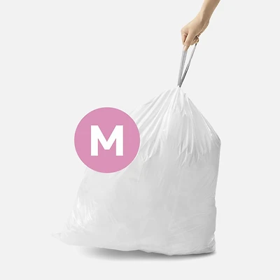 Doublures pour poubelle sur mesure - Blanc, Code M, 3 paquets de20