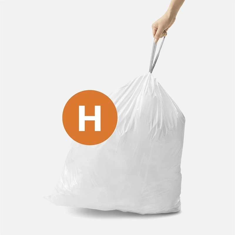 Doublures pour poubelle sur mesure - Blanc, Grandeur H, 3 Paquets de 20