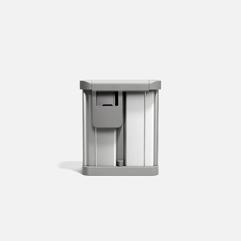Recycler Rectangular Step Can, Brushed Stainless Steel, 58L 