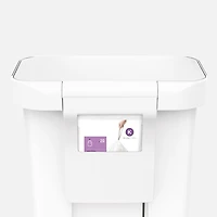 simplehuman Corbeille rectangulaire avec pochette pour sac poubelle, 45 litres - Blanche