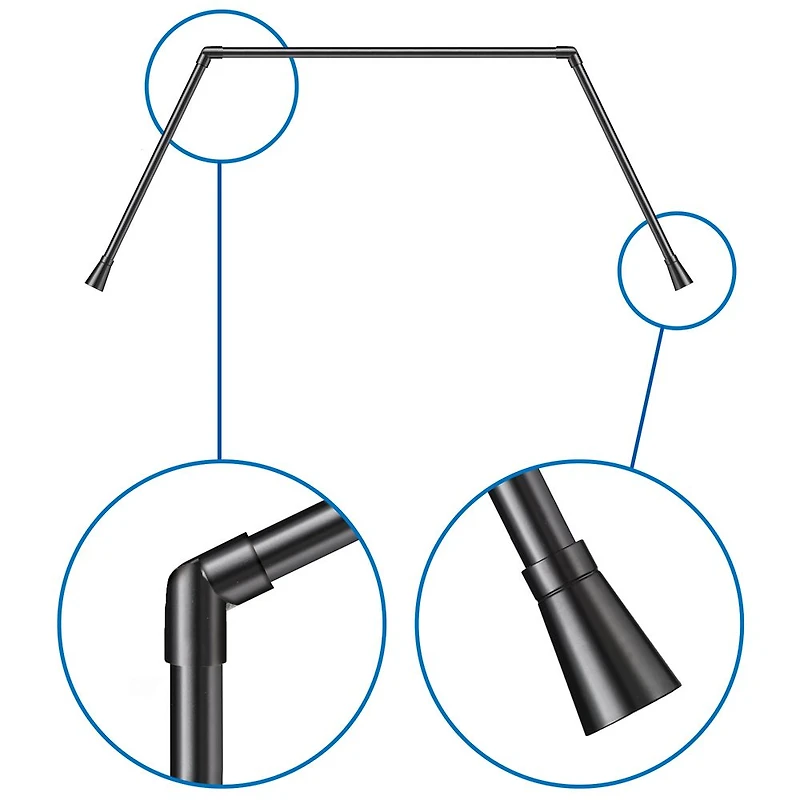 Linea Bay Window Rod - Black