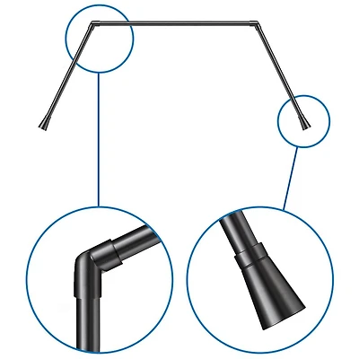 Linea Bay Window Rod - Black