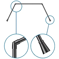 Linea Bay Window Rod - Black