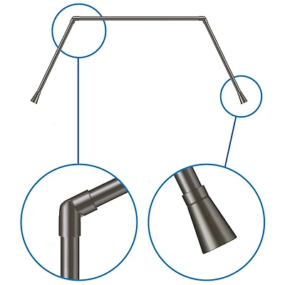 Linea Tringle pour fenêtre en baie - Bronze huilé