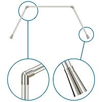 Linea Bay Window Rod - Stainless