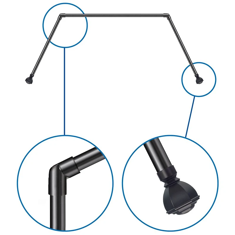 Venice Bay Window Rod - Black