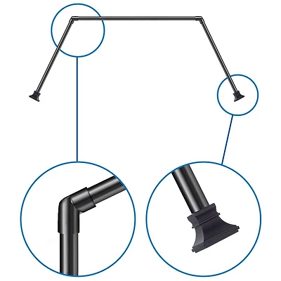 Versailles Bay Window Rod - Black