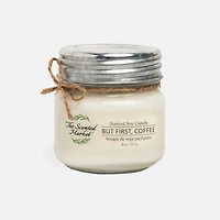 Mason Jar Candle « But First Coffee » - 8 oz