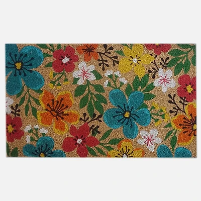 Tapis de coco - Fleurs en fleurs