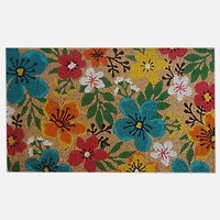 Tapis de coco - Fleurs en fleurs