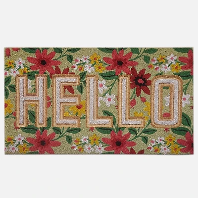 Tapis de coco - Hello, floral