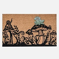 Mushrooms with Frog Accent Coir Mat - 18 x 30"